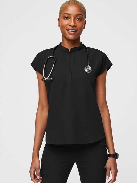 Figs Other - FIGS Women's Black Mandarin Collar Tunic